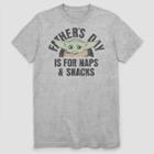 Men's Star Wars The Child Naps And Snacks Short Sleeve Graphic T-shirt - Gray