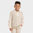 Boys' Striped Sleeveless Sweater Vest - Cat & Jack Cream