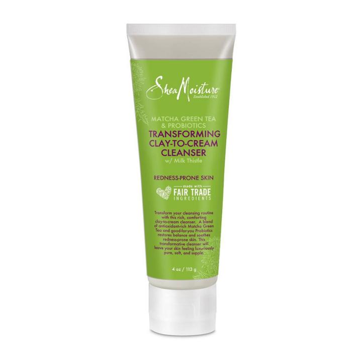 Sheamoisture Matcha Green Tea And Probiotics Clay To Cream Cleanser - 4oz, Adult Unisex