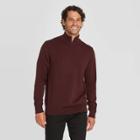 Men's Regular Fit 1/4 Zip Mock Turtleneck Pullover Sweater - Goodfellow & Co Red