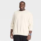 Men's Big & Tall Standard Fit Crewneck Pullover Sweatshirt - Goodfellow & Co Off-white
