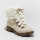 Women's Lilliana Microsuede Faux Fur Lace-up Boots - Universal Thread Gray