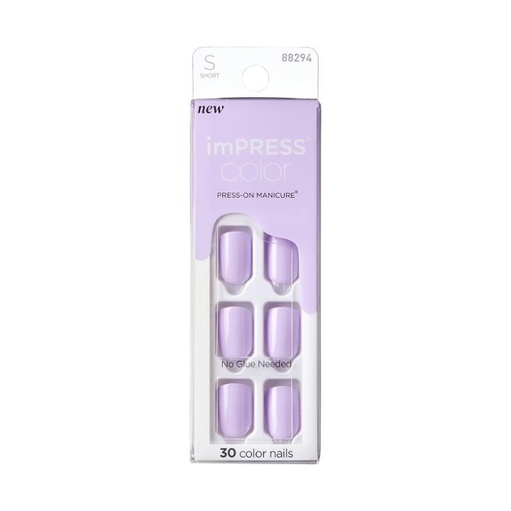 Kiss Products Short Square Press-on Fake Nails - Vivid Lavender