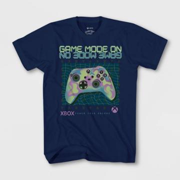 Boys' Xbox Game Mode Short Sleeve Graphic T-shirt - Navy Blue