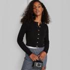 Women's Cable Knit Cardigan - Wild Fable Black