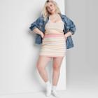 Women's Plus Size Bodycon Mini Sweater Knit Skirt - Wild Fable Pink