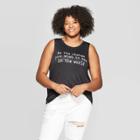 Women's Plus Size Be The Change Tank Top - Grayson Threads (juniors') - Black