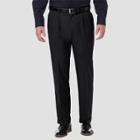 Haggar Men's Premium Comfort 4-way Stretch Classic Pleated Dress Pants - Black