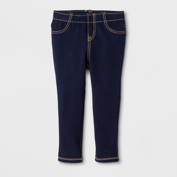 Toddler Girls' Jeggings - Cat & Jack Navy 12m, Girl's, Blue
