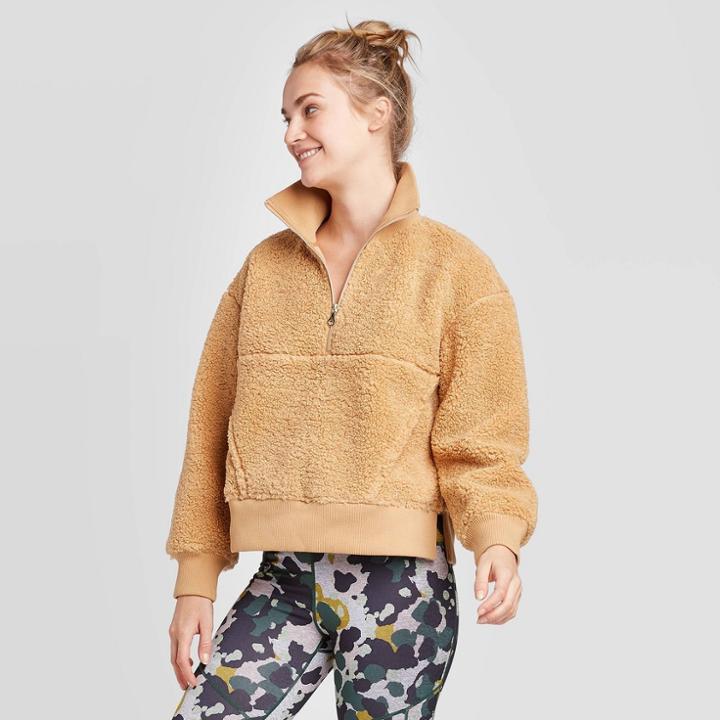 Women's Sherpa Pullover - Joylab Cappuccino