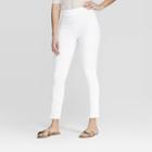 Women's Regular Fit High-rise Skinny Ankle Pants - A New Day White