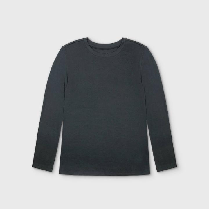 Women's Plus Size Long Sleeve T-shirt - Universal Thread Gray 1x, Women's, Size: