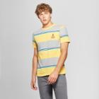 Junk Food Men's Atari Short Sleeve Striped T-shirt - Yellow Xl, Gray Yellow