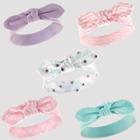 Hudson Baby Girls' 5pk Headbands, Peacock Feathers - Purple