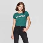 Grayson Threads Petitewomen's Mistletoe Short Sleeve T-shirt (juniors') - Green