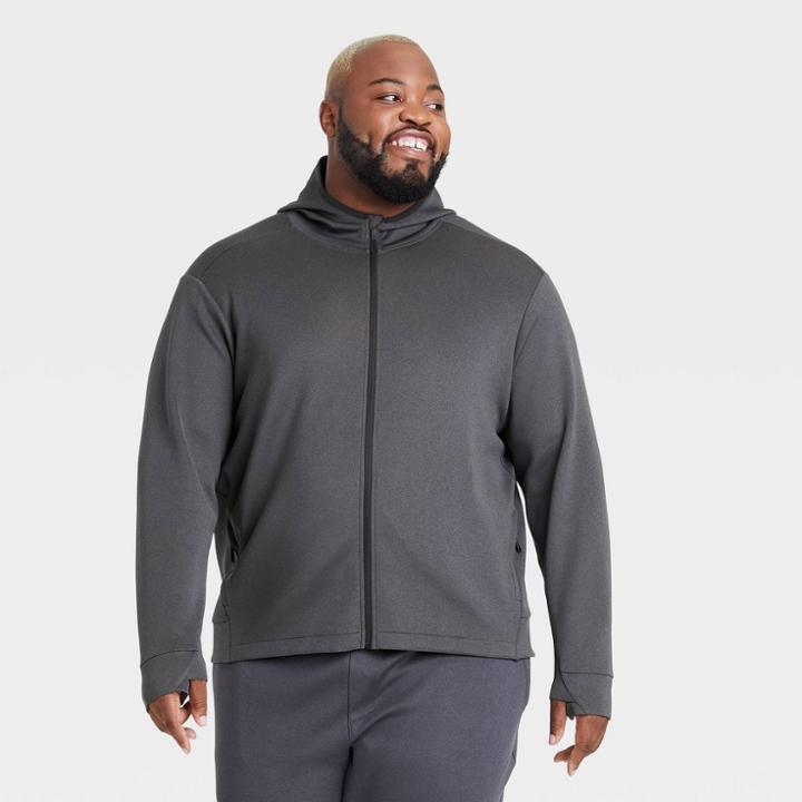 Men's Big & Tall Tech Fleece Full Zip Hoodie - All In Motion Dark Gray