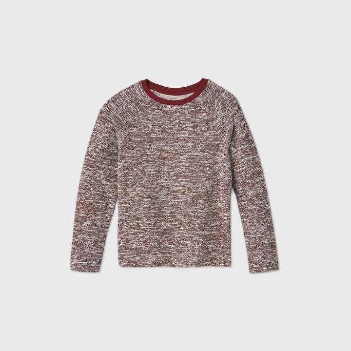 Boys' Hacci Cozy Pullover - Cat & Jack Burgundy