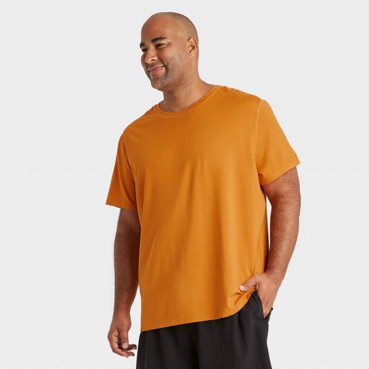 Men's Big & Tall Short Sleeve Performance T-shirt - All In Motion Orange