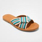 Women's Rylie Knotted Slide Sandal - Universal Thread Turquoise
