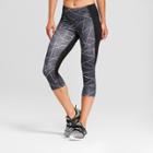 Women's Striped Geo Printed Run Capri Leggings - C9 Champion Black/white Geo Print M, Black & White Geo Print