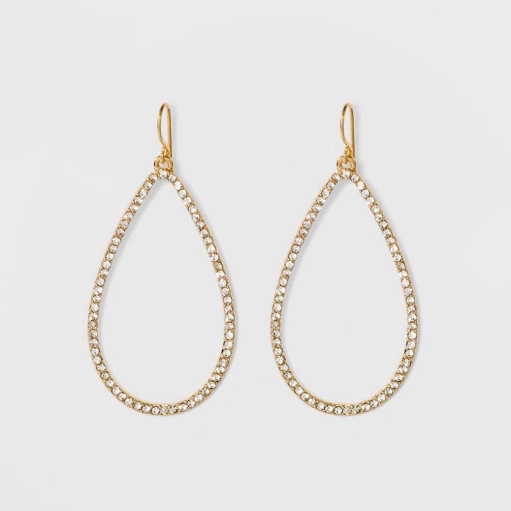 Sugarfix By Baublebar Crystal Hoop Earrings - Gold, Girl's