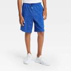 Boys' French Terry Shorts - All In Motion Blue Heather Xs, Boy's, Blue Grey