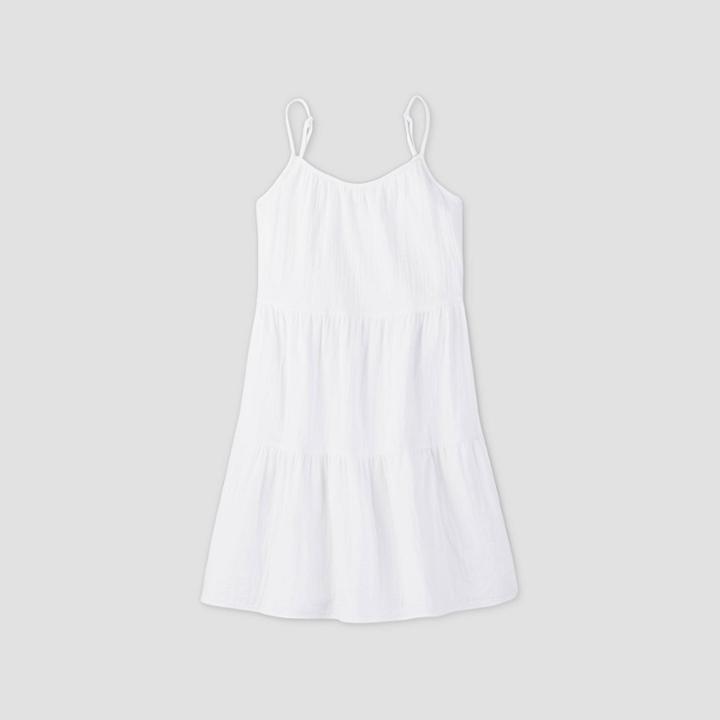Women's Tiered Tank Dress - Universal Thread White