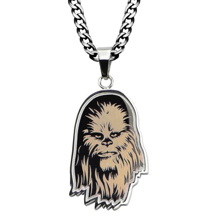 Men's Star Wars Chewbacca Stainless Steel Pendant (22), Size: