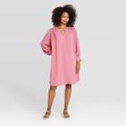 Women's Balloon Long Sleeve Dress - Prologue Pink