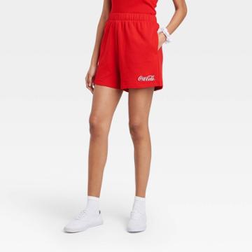Coca-cola Women's Coca Cola Graphic Jogger Shorts - Red