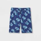 Boys' Dino Print Pull-on Knit Shorts - Cat & Jack Navy