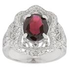 Distributed By Target 0.01 Ct. T.w. Accent Diamond And 2.5 Ct.t.w. Garnet Cocktail Ring (size