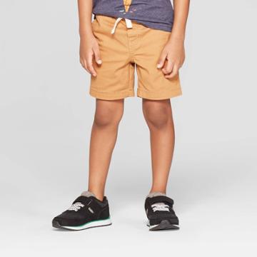 Toddler Boys' Stretch Twill Pull-on Shorts - Cat & Jack Brown