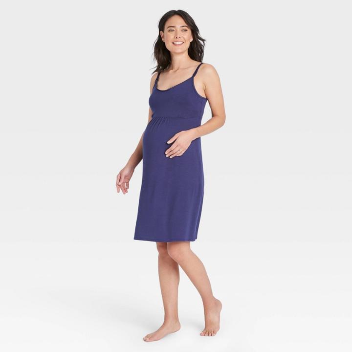 Drop Cup Nursing Maternity Chemise - Isabel Maternity By Ingrid & Isabel Navy