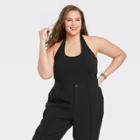 Women's Plus Size Sleeveless Bodysuit - A New Day Black
