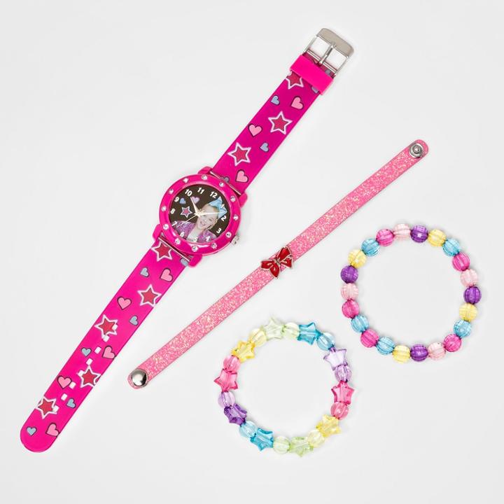 Kids' Nickelodeon Jojo Watch And Bracelet Set - Fuchsia, Girl's