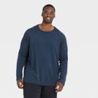 Men's Big & Tall Long Sleeve Performance T-shirt - All In Motion Navy