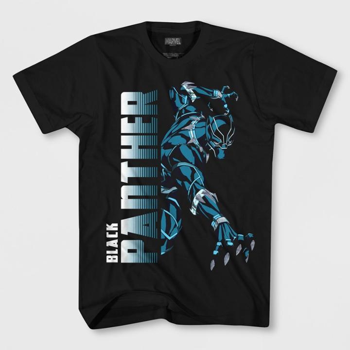 Marvel Boys' Black Panther Short Sleeve T-shirt - Black