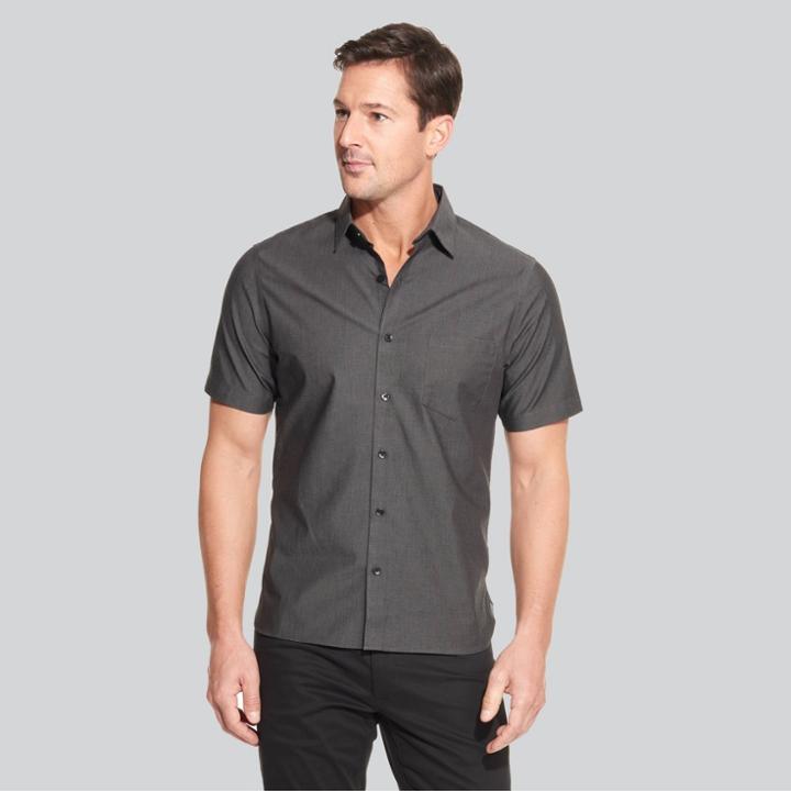 Van Heusen Men's Printed Classic Fit Short Sleeve Button-down Shirt -