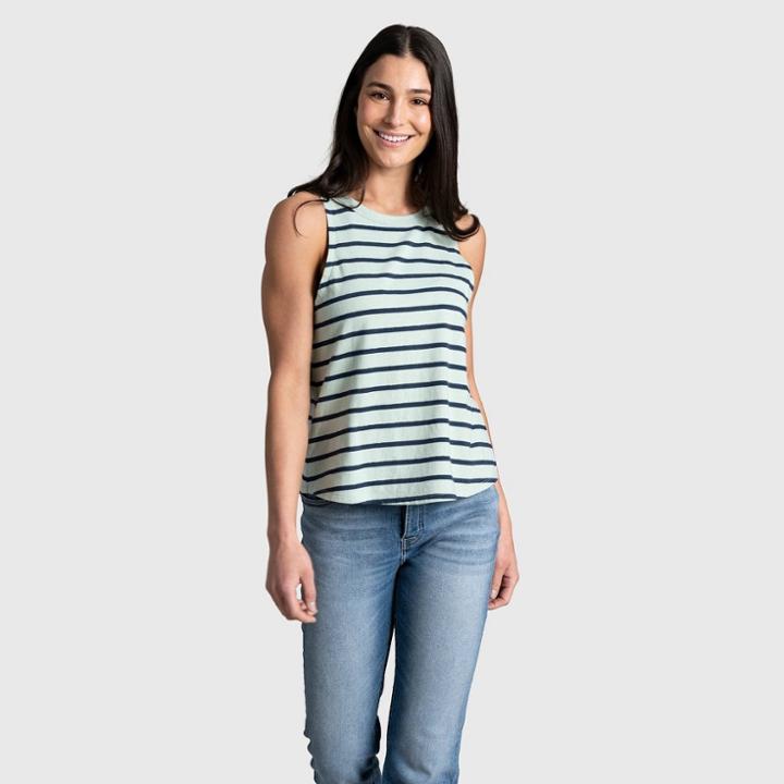 Women's United By Blue Natural High-neck Tank Top - Aqua Foam