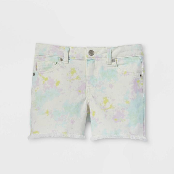 Girls' Tie-dye Jean Shorts - Cat & Jack L Plus, One Color