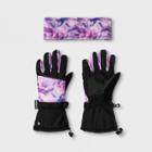 Girls' Canyon Wash Headband And Glove Set - C9 Champion Purple S/m, Black Pink Purple