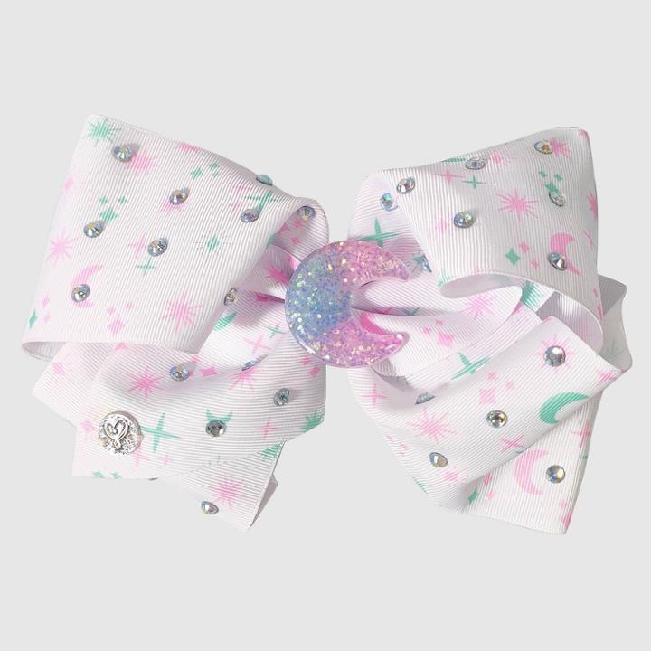 Girls' Jojo Siwa Irridescent Moon & Stars Hair Clip Bow