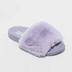 Women's Annika Single Band Fur Slide Slippers - Stars Above Gray