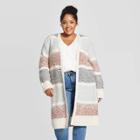 Women's Plus Size Striped Long Sleeve Duster Sweater - Universal Thread 4x, Size: 4xl,