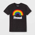 Mad Engine Pride Adult Short Sleeve Proud Rainbow T-shirt - Charcoal Heather L, Adult Unisex, Gray