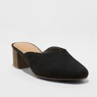 Women's Avianna Wide Width Heeled Mules - Universal Thread Black 8.5w,