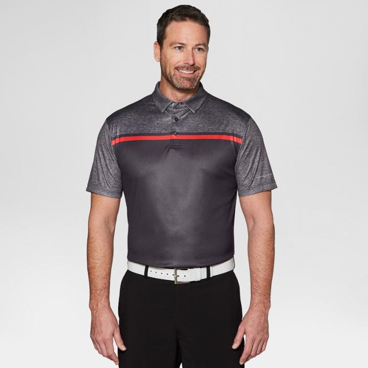Men's Color Block Golf Polo Shirt - Jack Nicklaus Asphalt Gray