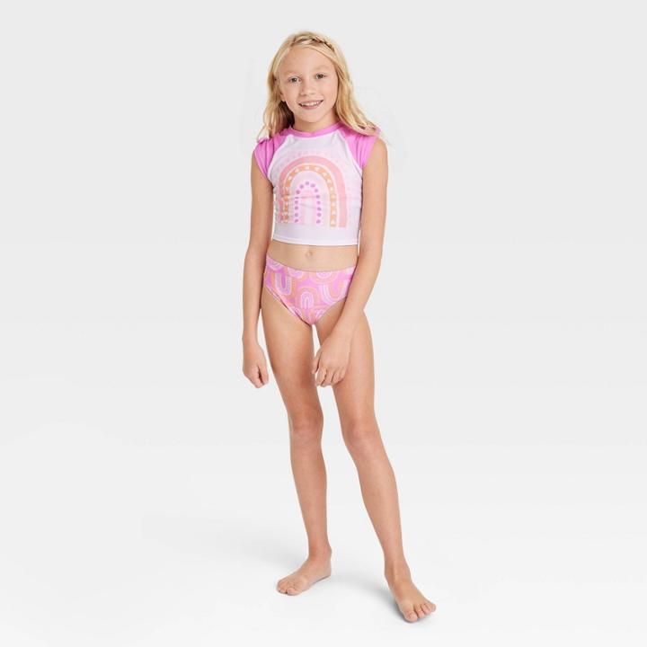 Girls' 3pc Over The Rainbow Swimwear Set - Cat & Jack