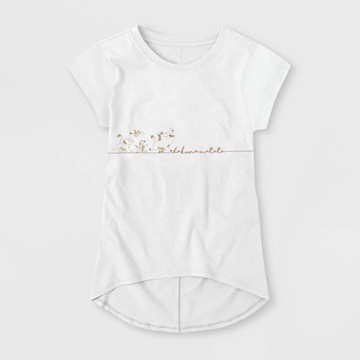 Toddler Girls' The Lion King Short Sleeve T-shirt - White